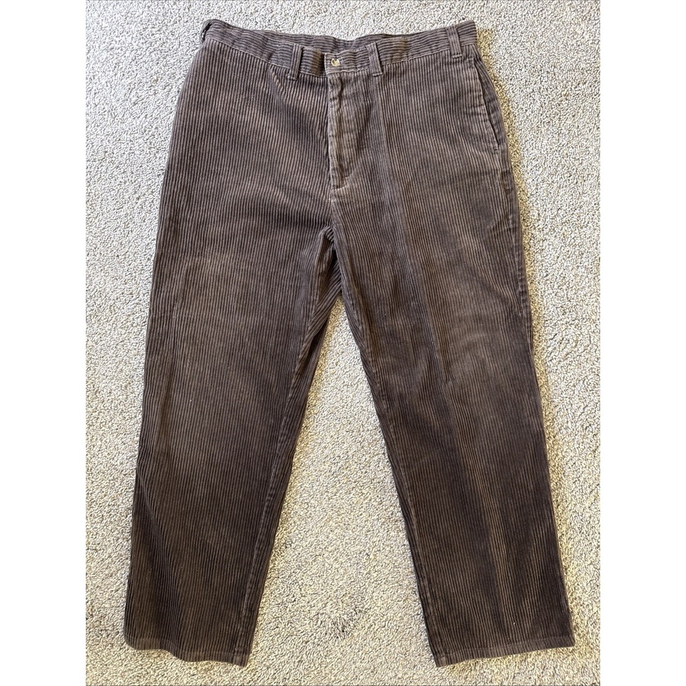 L.L. Bean Men's Stretch Classic Fit Straight Leg Corduroy Pants Brown Size 38X29